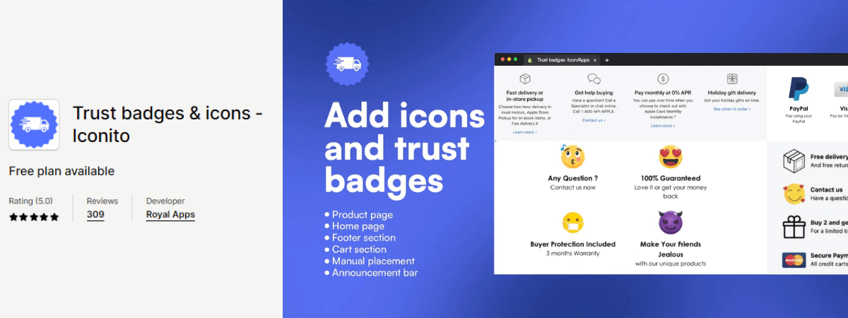 Trust badges & icons – Iconito
