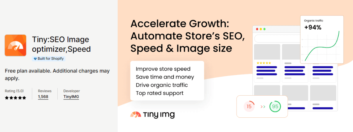 best Shopify seo app-Tiny:SEO Image optimizer,Speed 