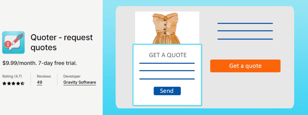 best Shopify app-Quoter - request quotes 