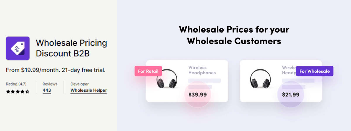 Wholesale Pricing Discount B2B