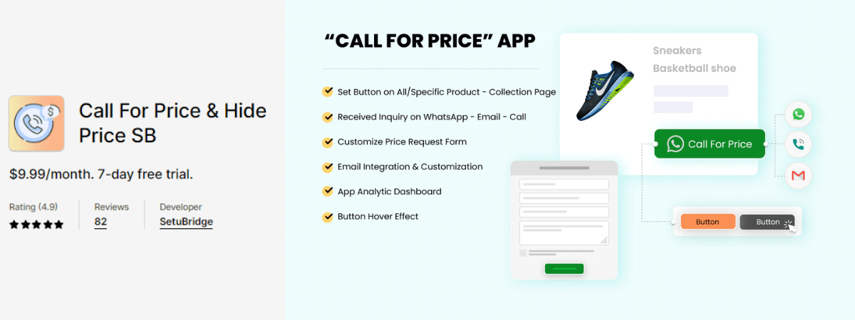 best Shopify app-Call For Price & Hide Price SB 