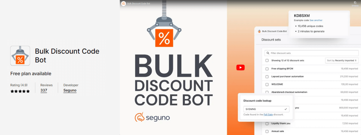 8. Bulk Discount Code Bot