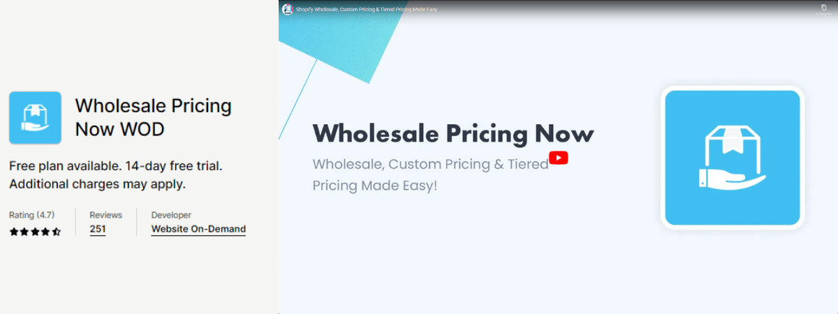 Wholesale Pricing Now WOD