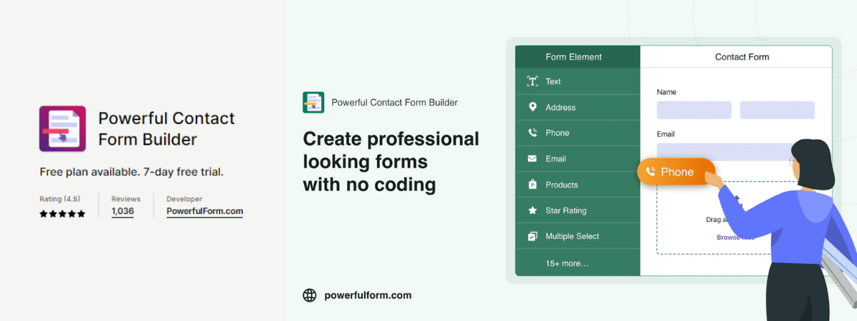 2. Powerful Contact Form Builder