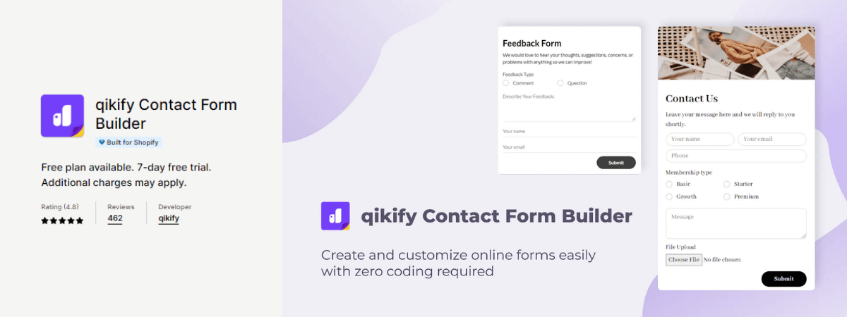 3. qikify Contact Form Builder