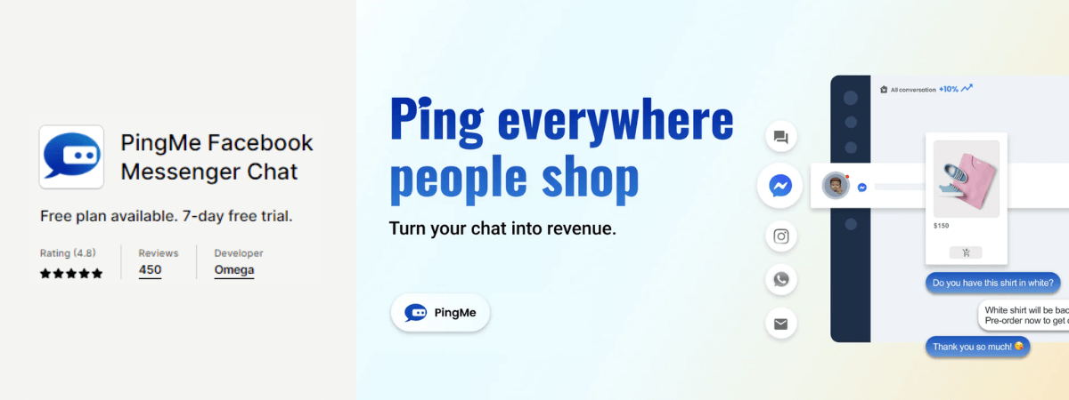 3. PingMe Facebook Messenger Chat 