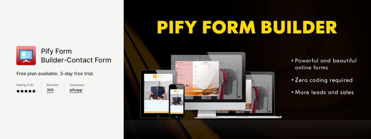 4. Pify Form Builder-Contact Form