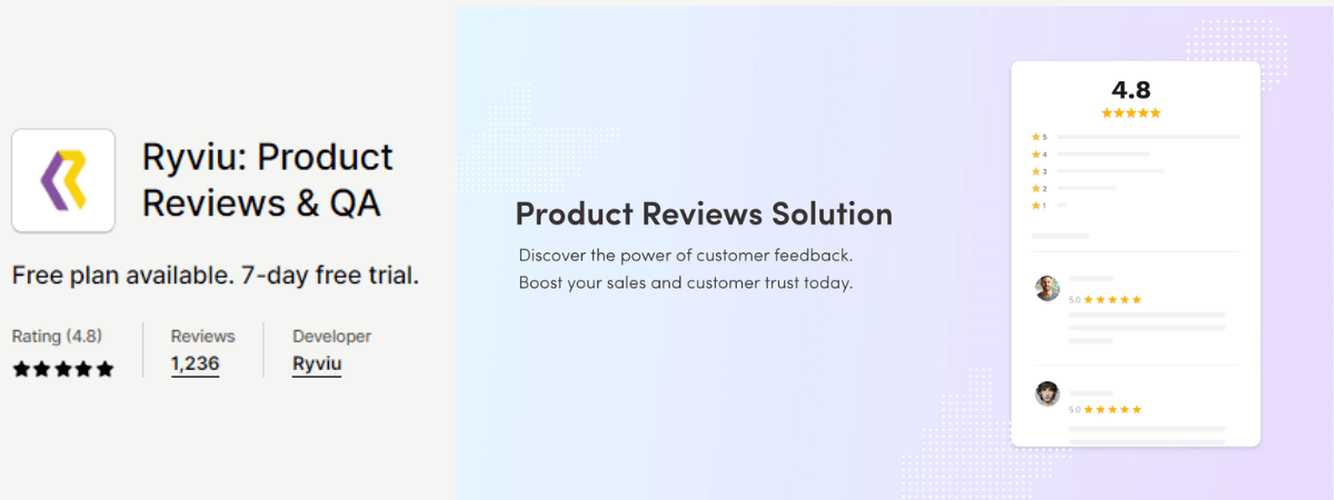 Ryviu: Product Reviews & QA 