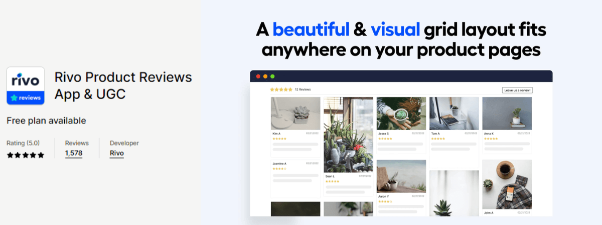 Rivo Product Reviews App &UGC