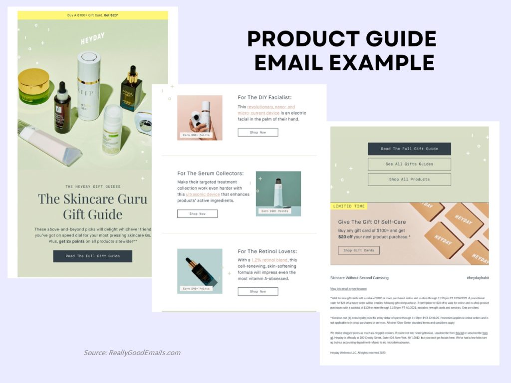 product-guide-email-example
