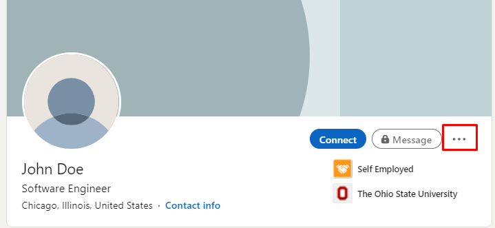 linkedin profile page