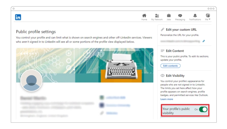 hide linkedin profile