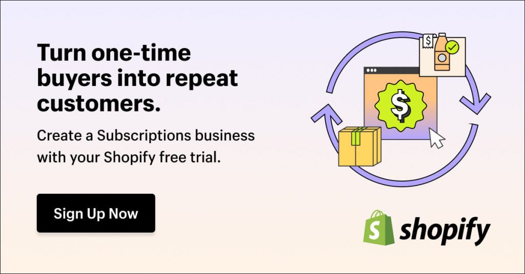 Shopify start a free trial