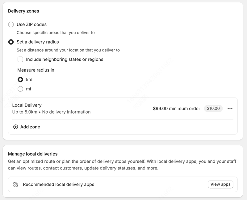 shopify-local-delivery-settings