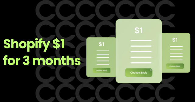 Shopify $1 for 3 months
