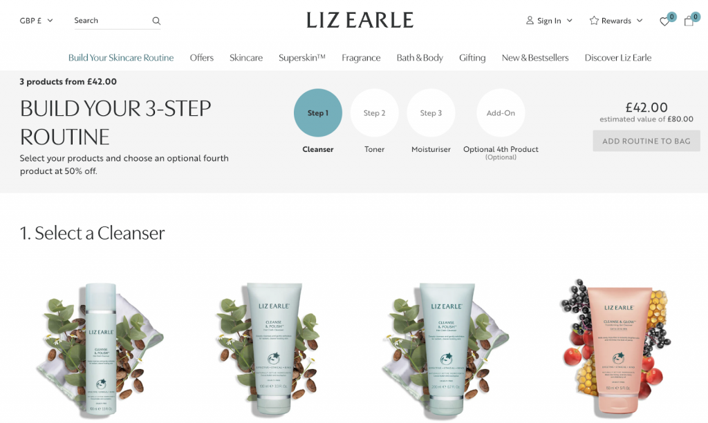 Liz Earle Bundle Builder