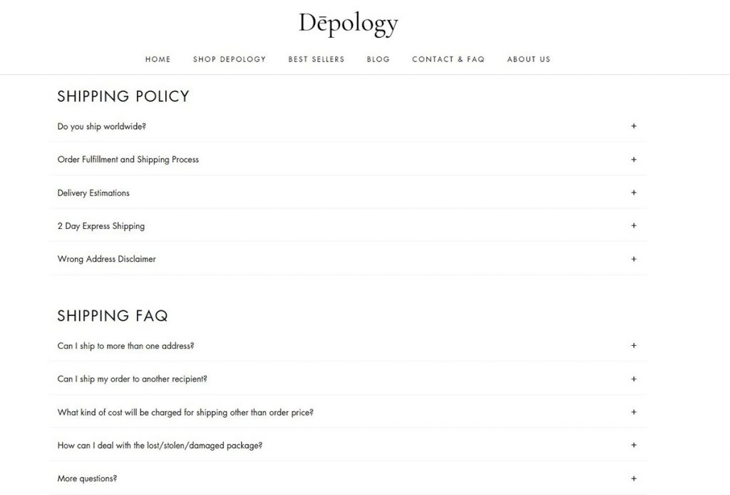 depology-shipping-policy-faq depology-shipping-policy-faq