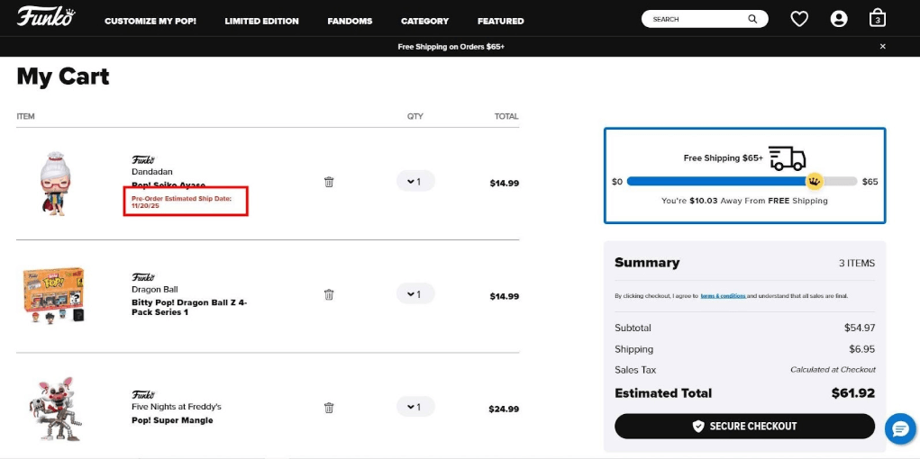 split shipment orders