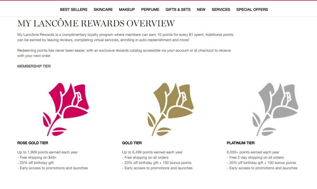 lancôme-tier-based-loyalty-program