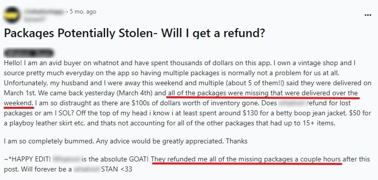 reddit-post-about-package-potentially-stolen